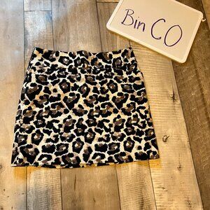 Loft Leopard Mini Skirt Size 4